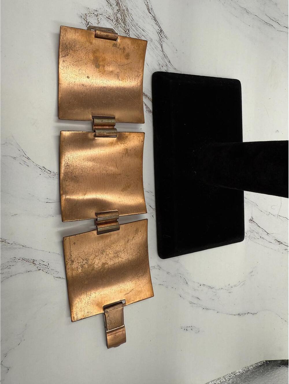 Vintage Retro Copper Statement Cuff Bracelet Bold & Beautiful - Picture 5 of 8